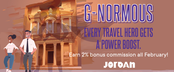 Every travel hero gets a power boost! Earn 2% bonus commission all February.