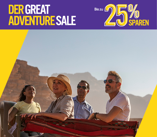 Der Great Adventure Sale bis zu 25 % sparen
